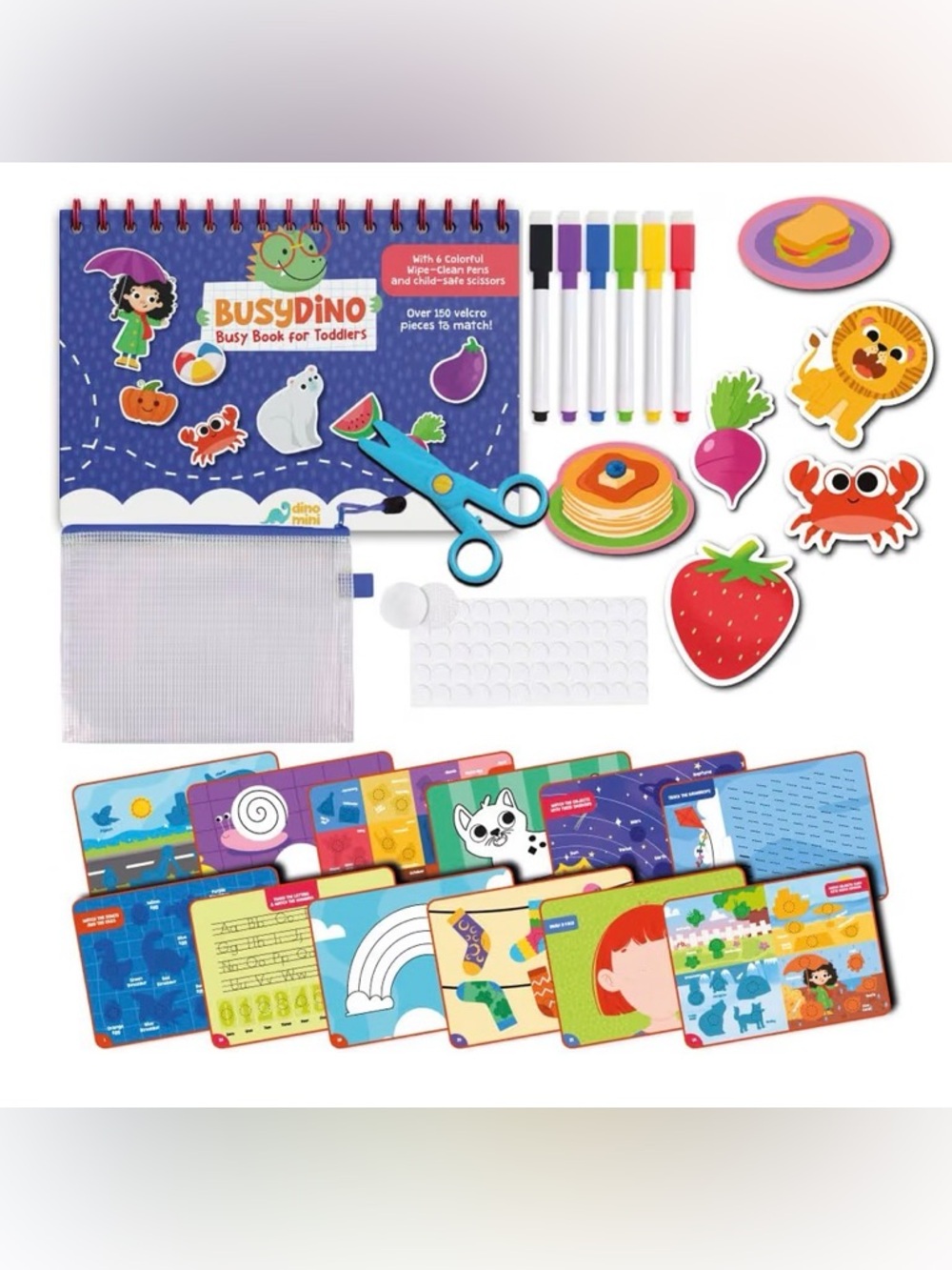 Blue Interactive Learning Busy Book for Kids